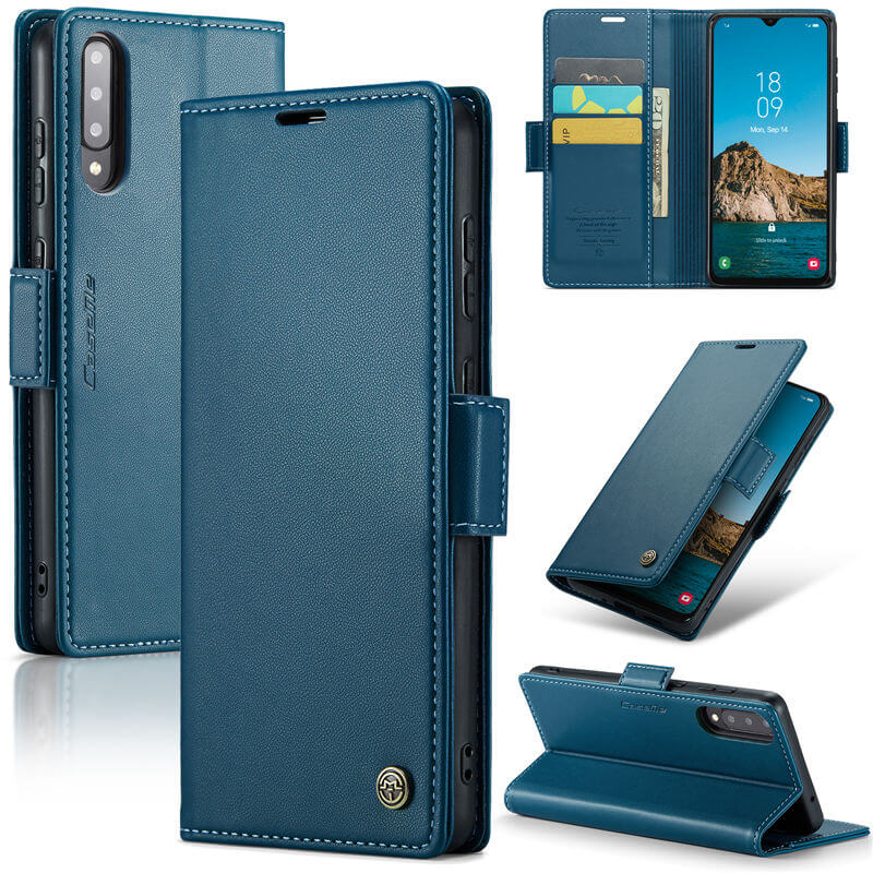 CaseMe Samsung Galaxy A50 Wallet RFID Blocking Magnetic Buckle Case