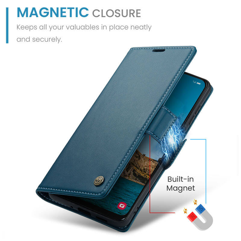CaseMe Samsung Galaxy A50 Wallet RFID Blocking Magnetic Buckle Case - Image 8