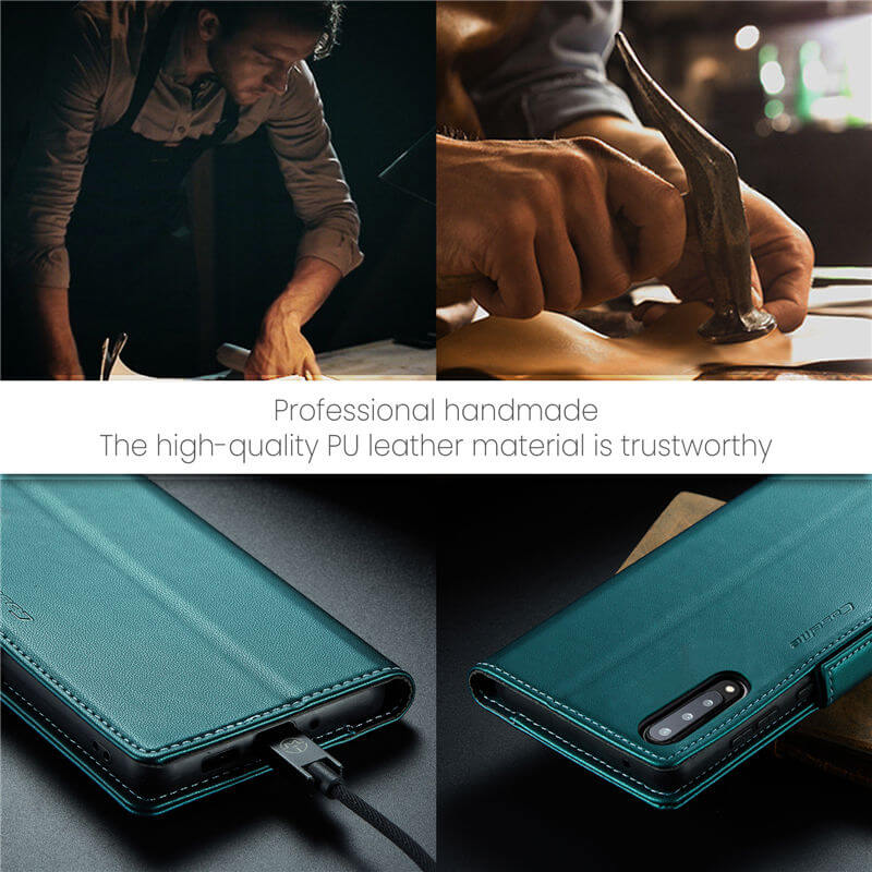 CaseMe Samsung Galaxy A50 Wallet RFID Blocking Magnetic Buckle Case - Image 10