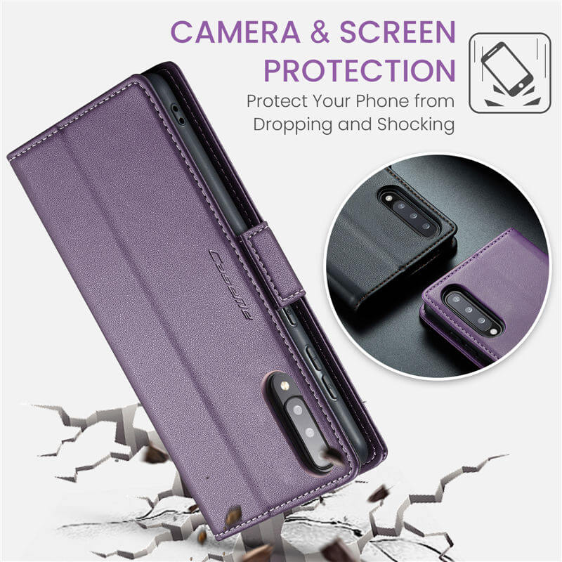 CaseMe Samsung Galaxy A50 Wallet RFID Blocking Magnetic Buckle Case - Image 11