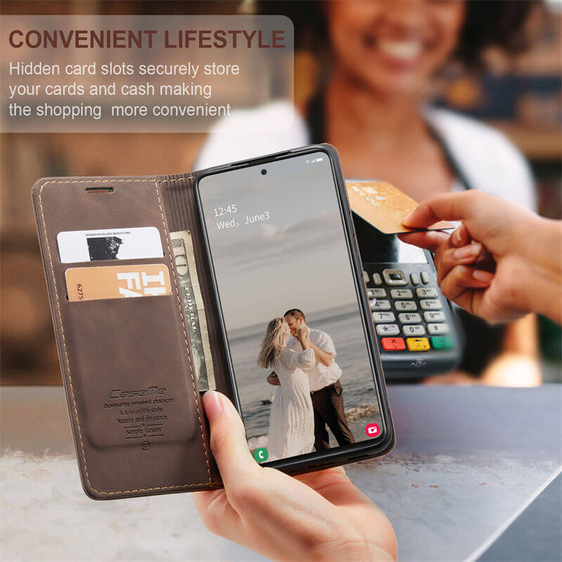 CaseMe Samsung Galaxy A51 4G Wallet Suede Leather Case - Image 8