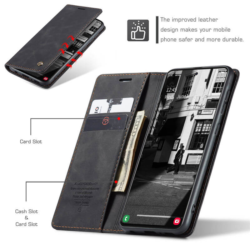 CaseMe Samsung Galaxy A51 4G Wallet Suede Leather Case - Image 5