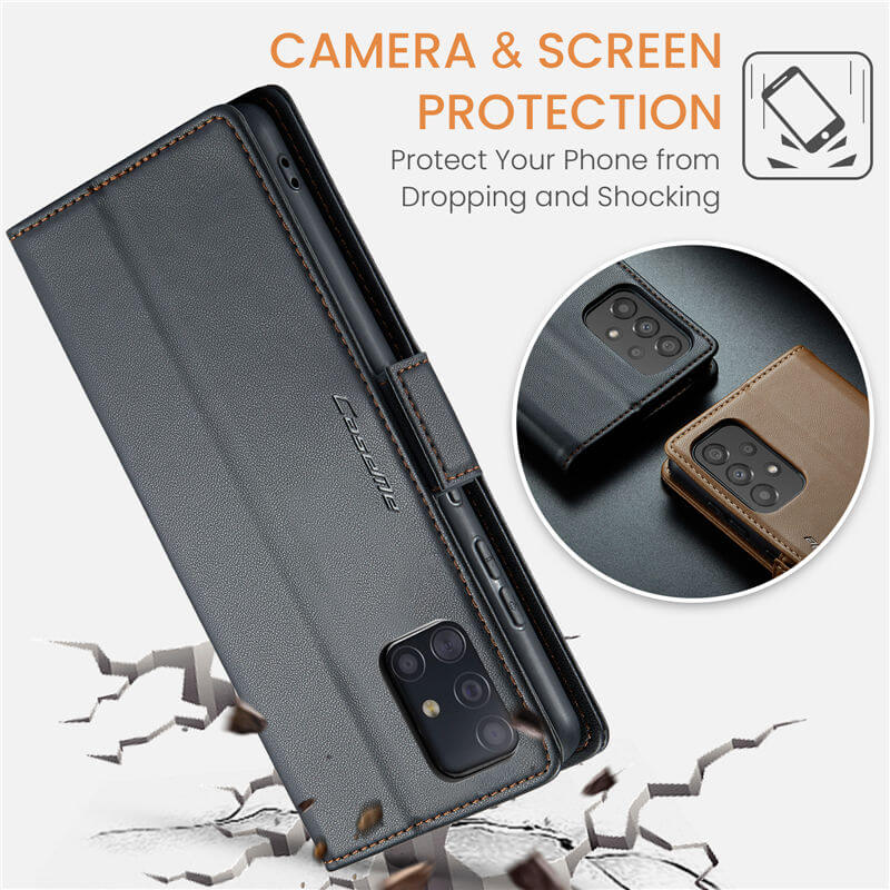 CaseMe Samsung Galaxy A51 4G Wallet RFID Blocking Magnetic Buckle Case - Image 11