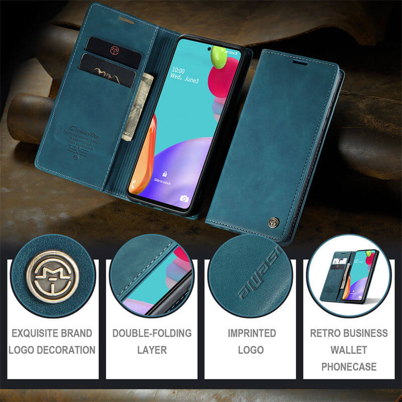 CaseMe Samsung Galaxy A52 Wallet Suede Leather Case - Image 10
