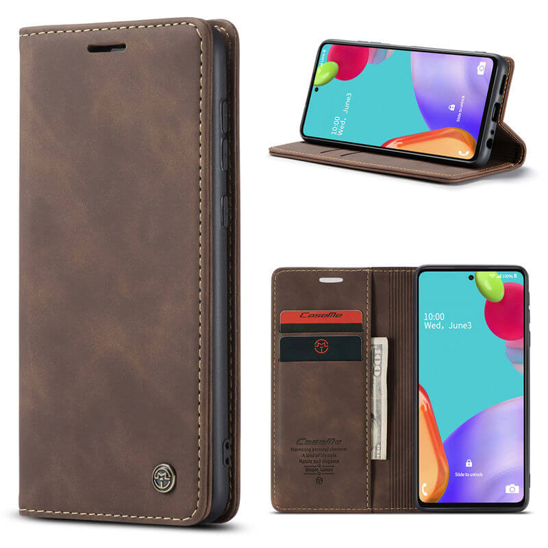 CaseMe Samsung Galaxy A52 Wallet Suede Leather Case - Image 12