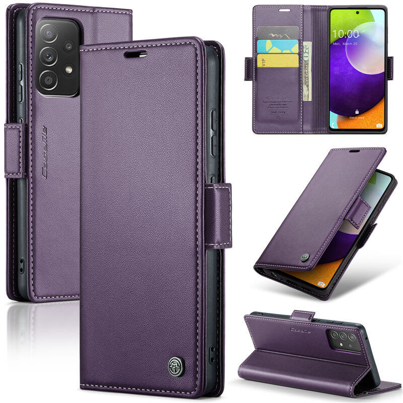 CaseMe Samsung Galaxy A52 Wallet RFID Blocking Magnetic Buckle Case