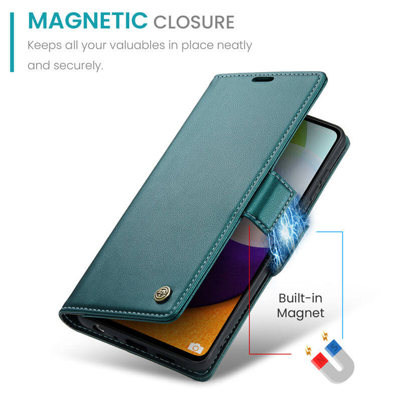 CaseMe Samsung Galaxy A52 Wallet RFID Blocking Magnetic Buckle Case - Image 7