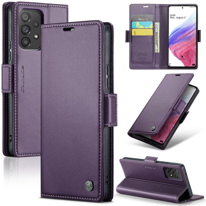 CaseMe Samsung Galaxy A53 5G Wallet RFID Blocking Magnetic Buckle Case