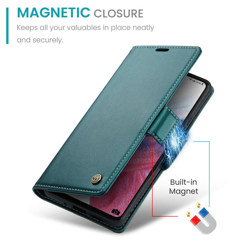 CaseMe Samsung Galaxy A53 5G Wallet RFID Blocking Magnetic Buckle Case - Image 7