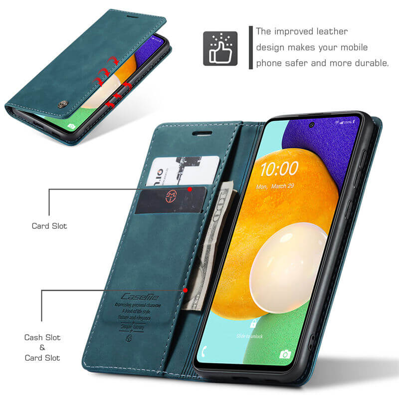 CaseMe Samsung Galaxy A53 5G Wallet Suede Leather Case - Image 5