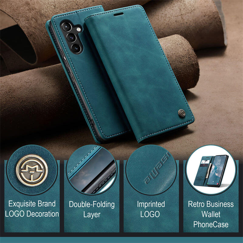 CaseMe Samsung Galaxy A54 Wallet Suede Leather Case - Image 10