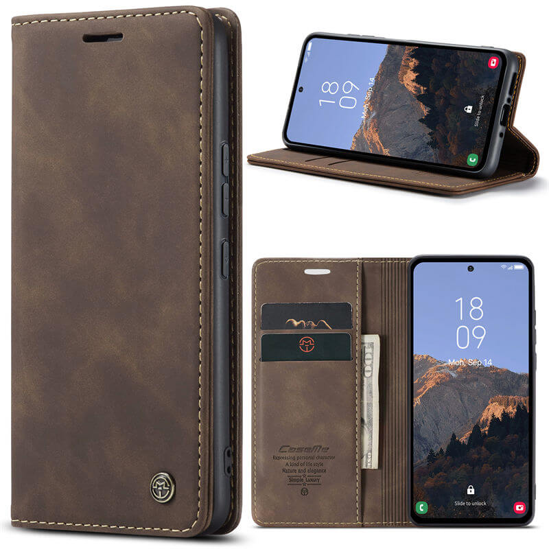 CaseMe Samsung Galaxy A54 Wallet Suede Leather Case - Image 11