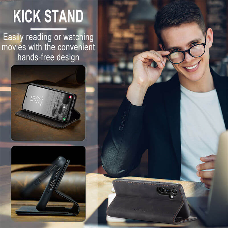 CaseMe Samsung Galaxy A54 Wallet Suede Leather Case - Image 4