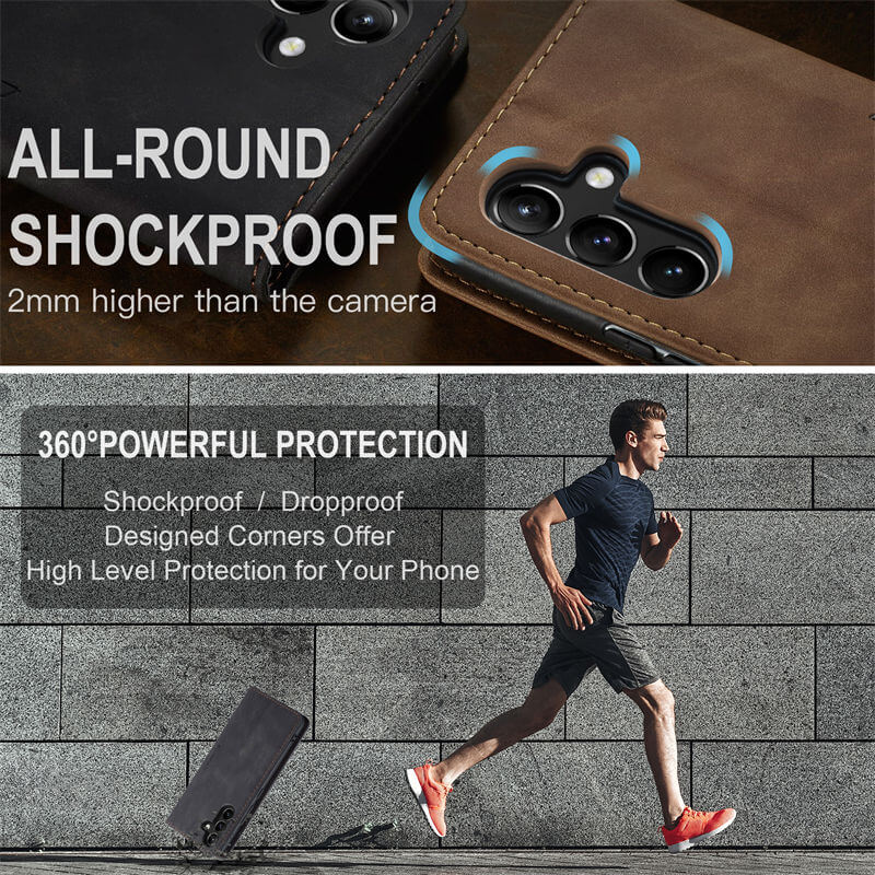 CaseMe Samsung Galaxy A54 Wallet Suede Leather Case - Image 9