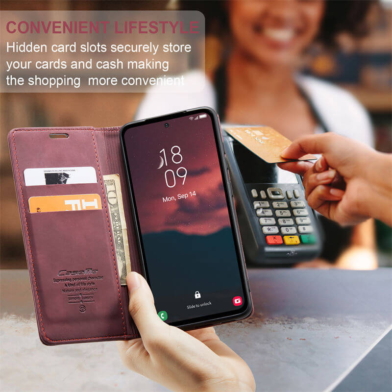 CaseMe Samsung Galaxy A54 Wallet Suede Leather Case - Image 8