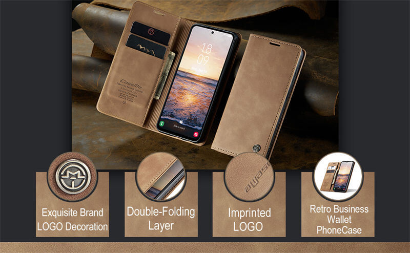 CaseMe Samsung Galaxy A54 Wallet Suede Leather Case