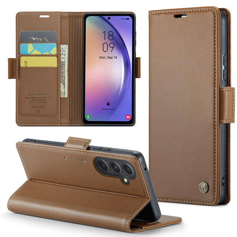 CaseMe Samsung Galaxy A54 Wallet RFID Blocking Magnetic Buckle Case - Image 13
