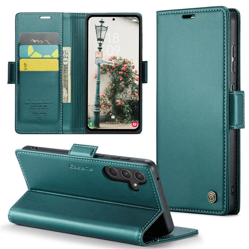 CaseMe Samsung Galaxy A55 Wallet RFID Blocking Magnetic Buckle Case - Image 13
