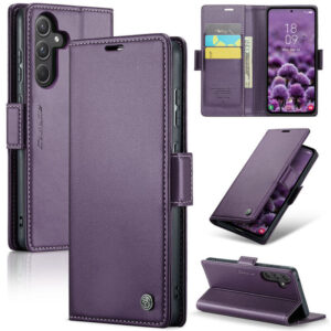 CaseMe Samsung Galaxy A55 Wallet RFID Blocking Magnetic Buckle Case