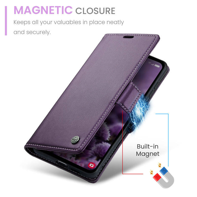 CaseMe Samsung Galaxy A55 Wallet RFID Blocking Magnetic Buckle Case - Image 8