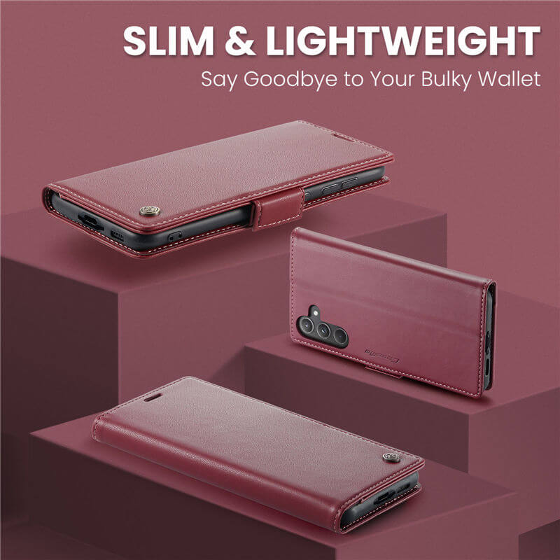 CaseMe Samsung Galaxy A55 Wallet RFID Blocking Magnetic Buckle Case - Image 3