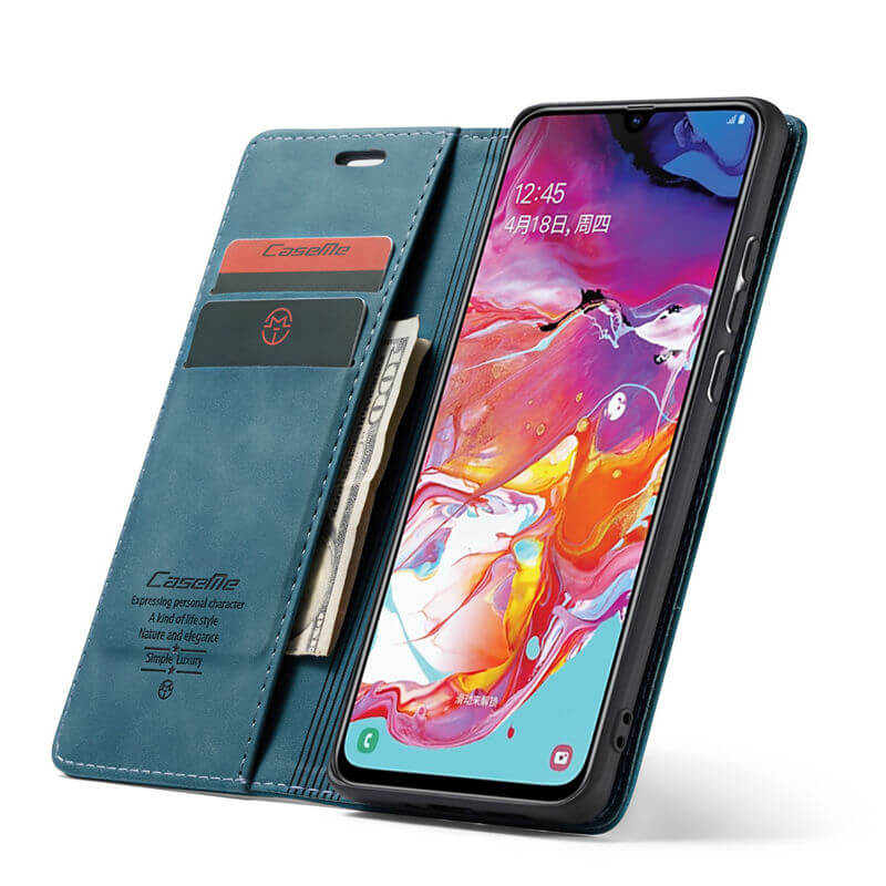 CaseMe Samsung Galaxy A70 Wallet Suede Leather Case - Image 6