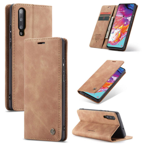 CaseMe Samsung Galaxy A70 Wallet Suede Leather Case