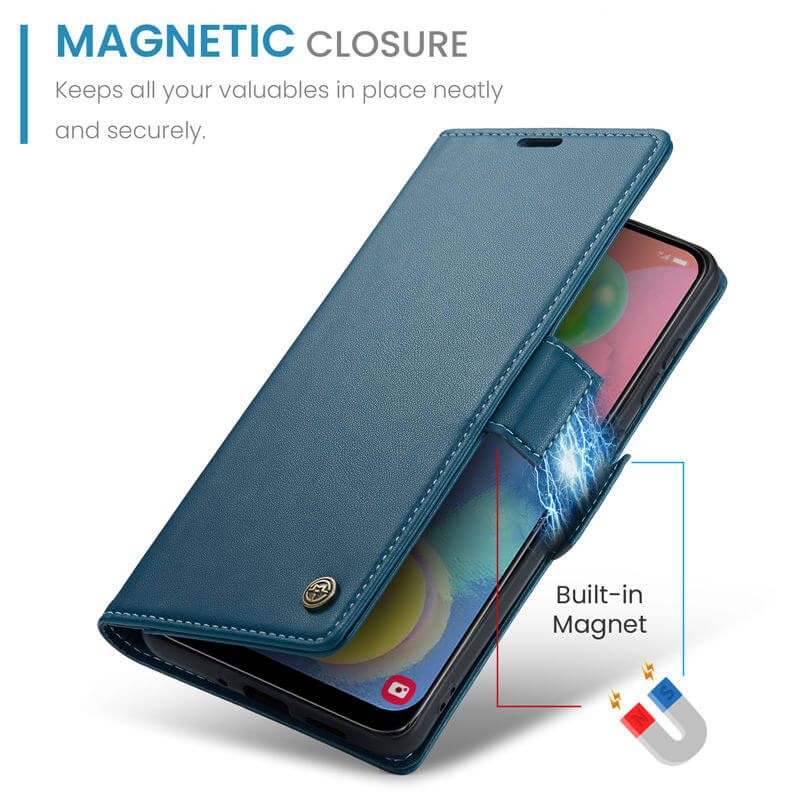 CaseMe Samsung Galaxy A70 Wallet RFID Blocking Magnetic Buckle Case - Image 8