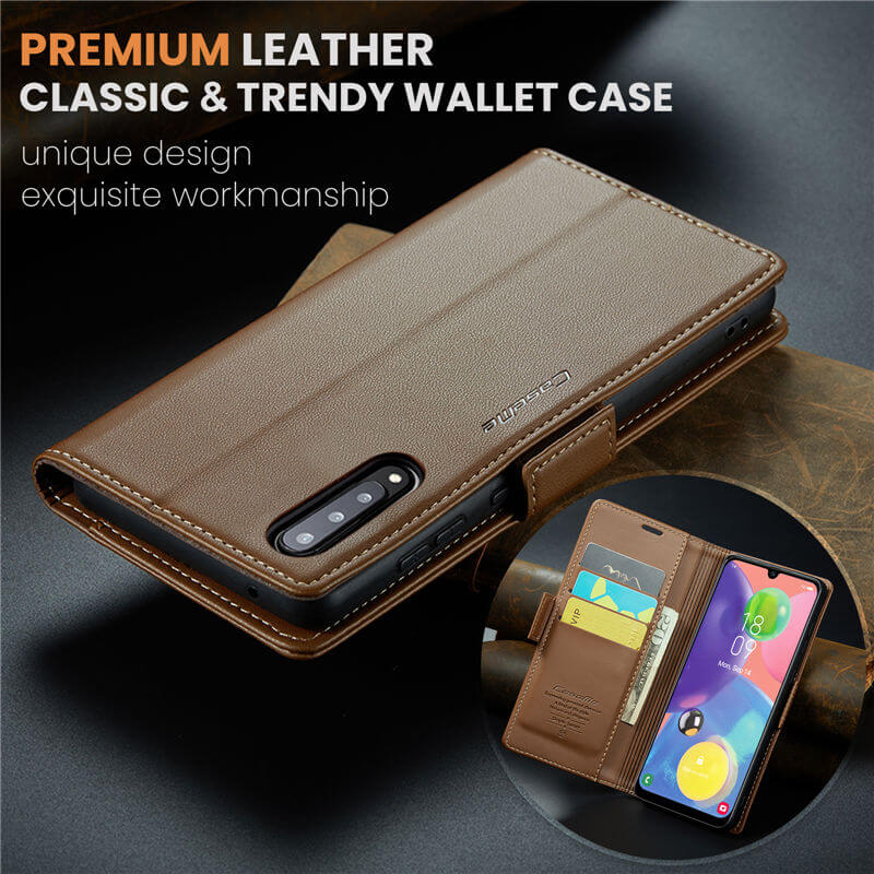 CaseMe Samsung Galaxy A70 Wallet RFID Blocking Magnetic Buckle Case - Image 9