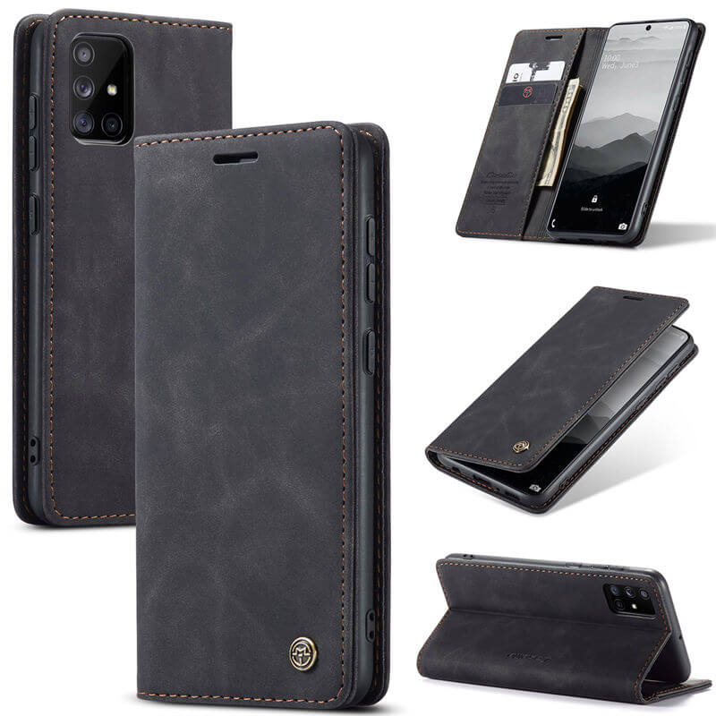 CaseMe Samsung Galaxy A71 4G Wallet Suede Leather Case