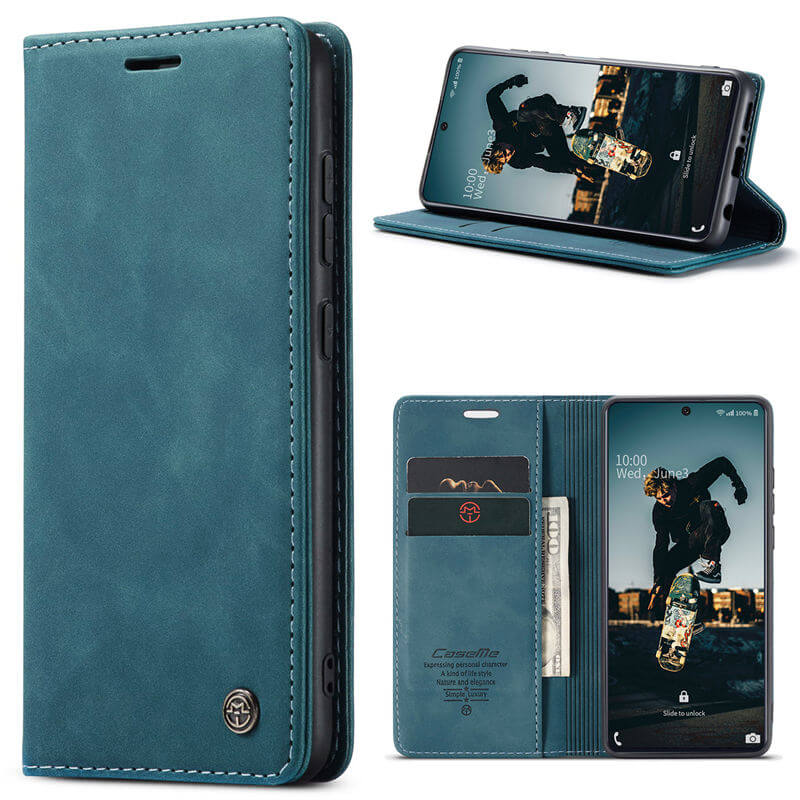 CaseMe Samsung Galaxy A71 4G Wallet Suede Leather Case - Image 12