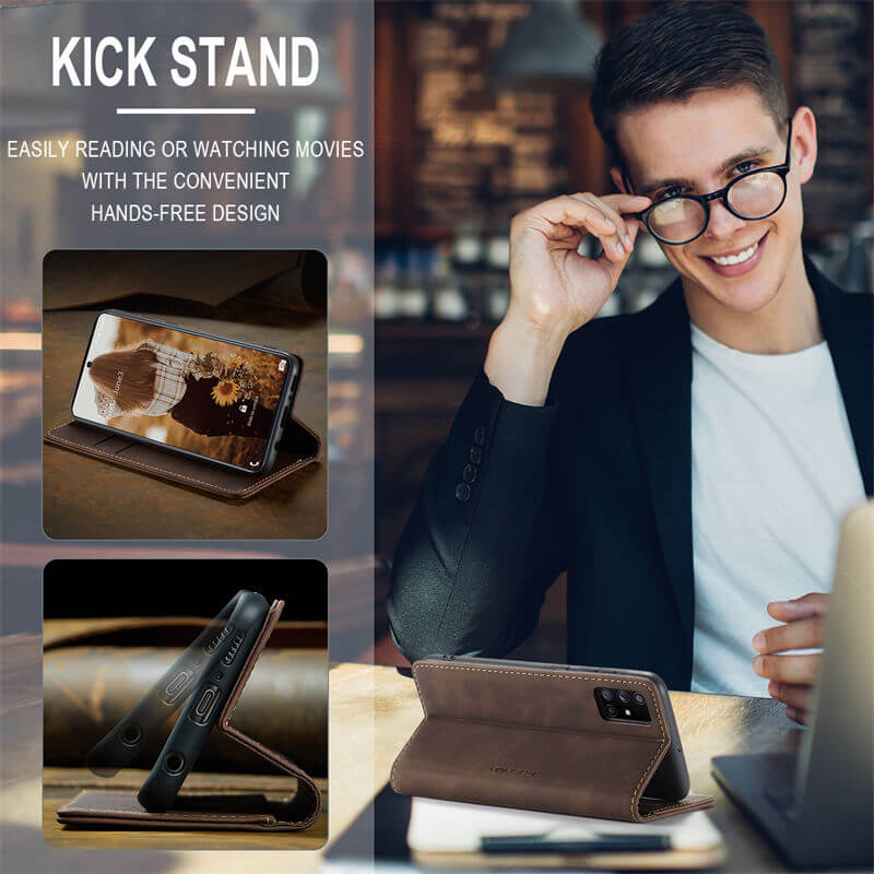 CaseMe Samsung Galaxy A71 4G Wallet Suede Leather Case - Image 4