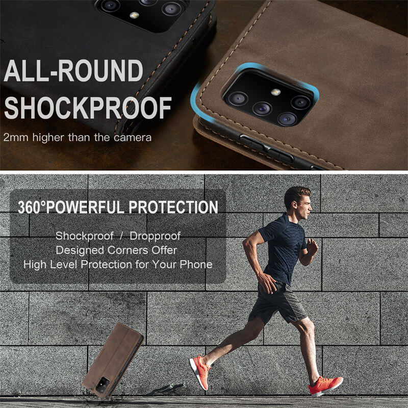 CaseMe Samsung Galaxy A71 4G Wallet Suede Leather Case - Image 9