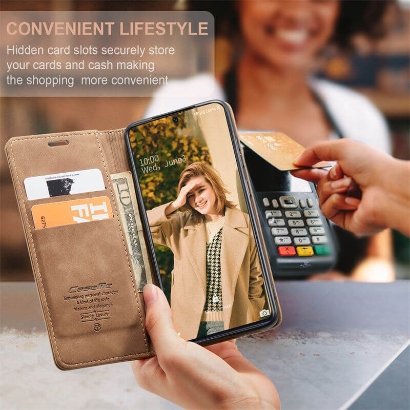 CaseMe Samsung Galaxy A71 4G Wallet Suede Leather Case - Image 8