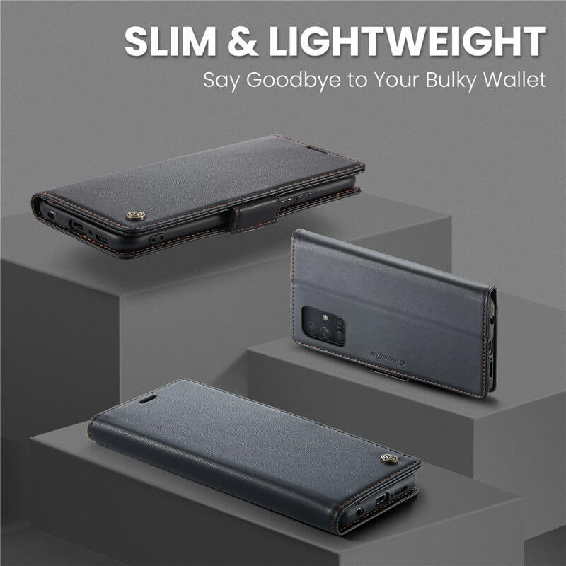 CaseMe Samsung Galaxy A71 4G Wallet RFID Blocking Magnetic Buckle Case - Image 3
