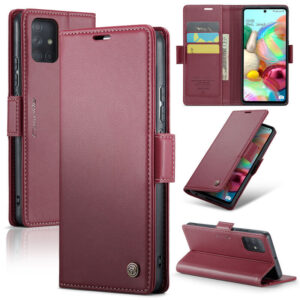 CaseMe Samsung Galaxy A71 4G Wallet RFID Blocking Magnetic Buckle Case