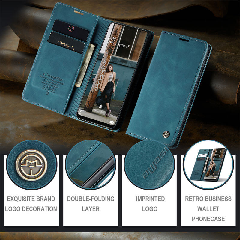 CaseMe Samsung Galaxy A72 Wallet Suede Leather Case - Image 10