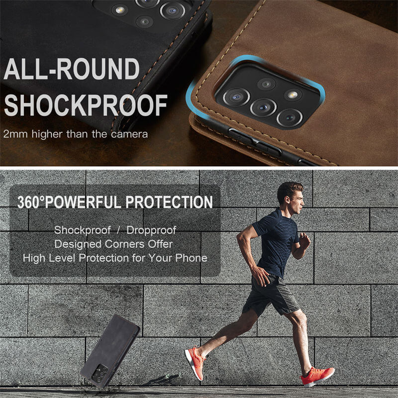 CaseMe Samsung Galaxy A72 Wallet Suede Leather Case - Image 9