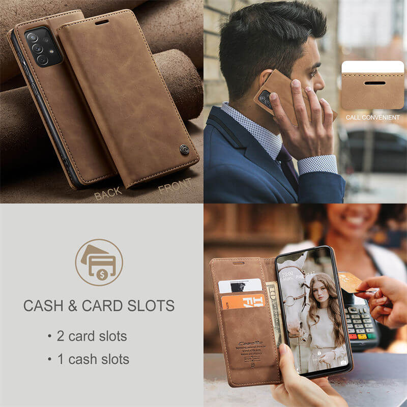 CaseMe Samsung Galaxy A72 Wallet Suede Leather Case - Image 6