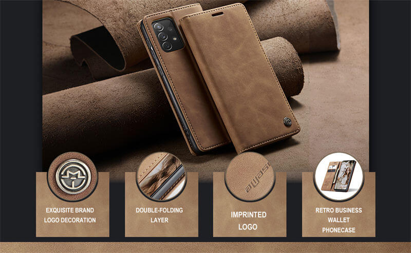 CaseMe Samsung Galaxy A72 Wallet Suede Leather Case