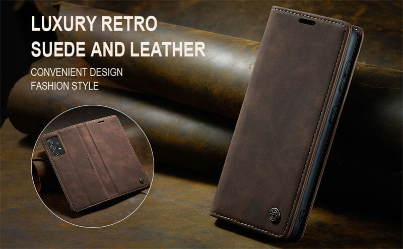 CaseMe Samsung Galaxy A72 Wallet Suede Leather Case