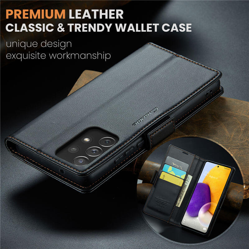 CaseMe Samsung Galaxy A72 Wallet RFID Blocking Magnetic Buckle Case - Image 9