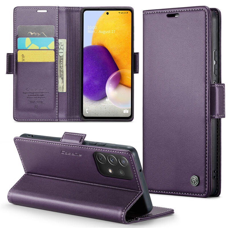 CaseMe Samsung Galaxy A72 Wallet RFID Blocking Magnetic Buckle Case - Image 13