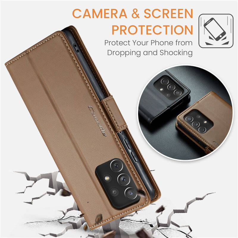 CaseMe Samsung Galaxy A72 Wallet RFID Blocking Magnetic Buckle Case - Image 11