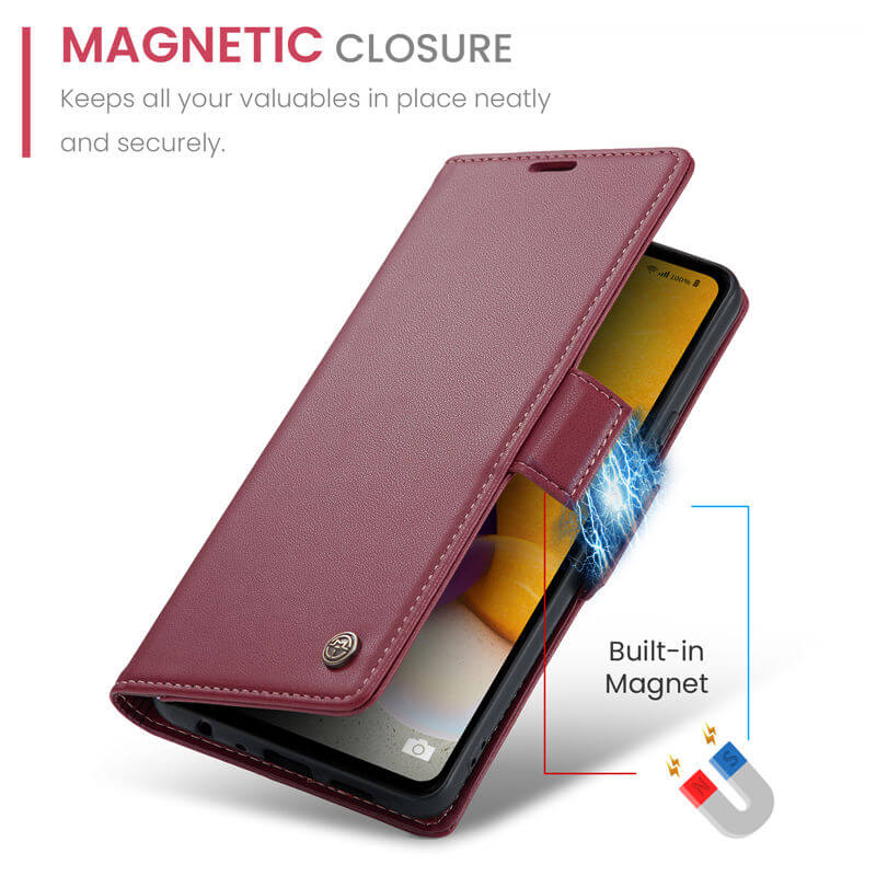 CaseMe Samsung Galaxy A72 Wallet RFID Blocking Magnetic Buckle Case - Image 8