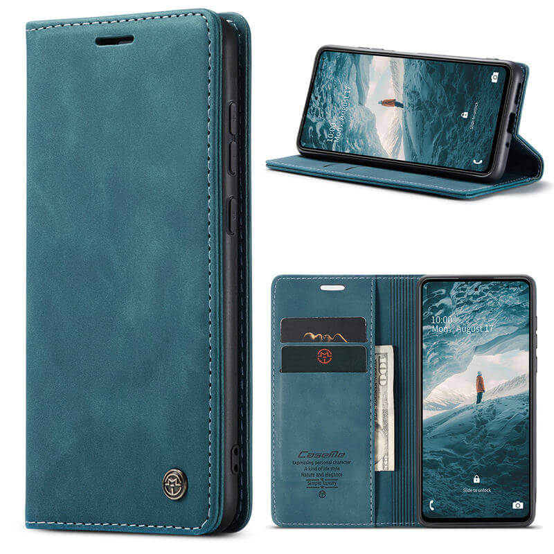 CaseMe Samsung Galaxy A73 5G Wallet Suede Leather Case - Image 12