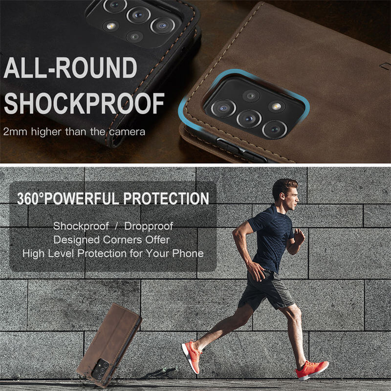CaseMe Samsung Galaxy A73 5G Wallet Suede Leather Case - Image 9