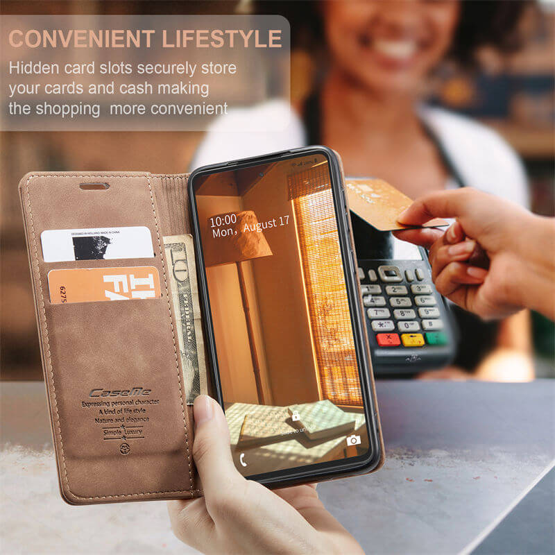 CaseMe Samsung Galaxy A73 5G Wallet Suede Leather Case - Image 8