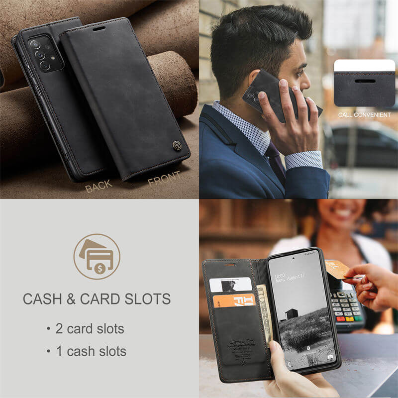 CaseMe Samsung Galaxy A73 5G Wallet Suede Leather Case - Image 6