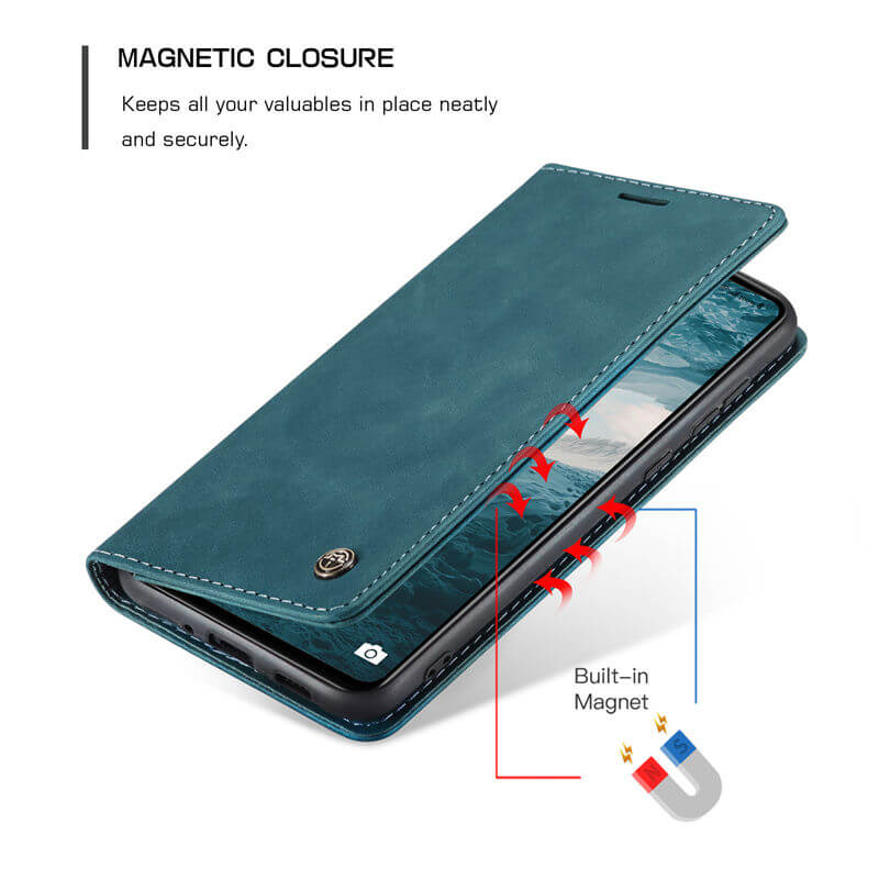 CaseMe Samsung Galaxy A73 5G Wallet Suede Leather Case - Image 7